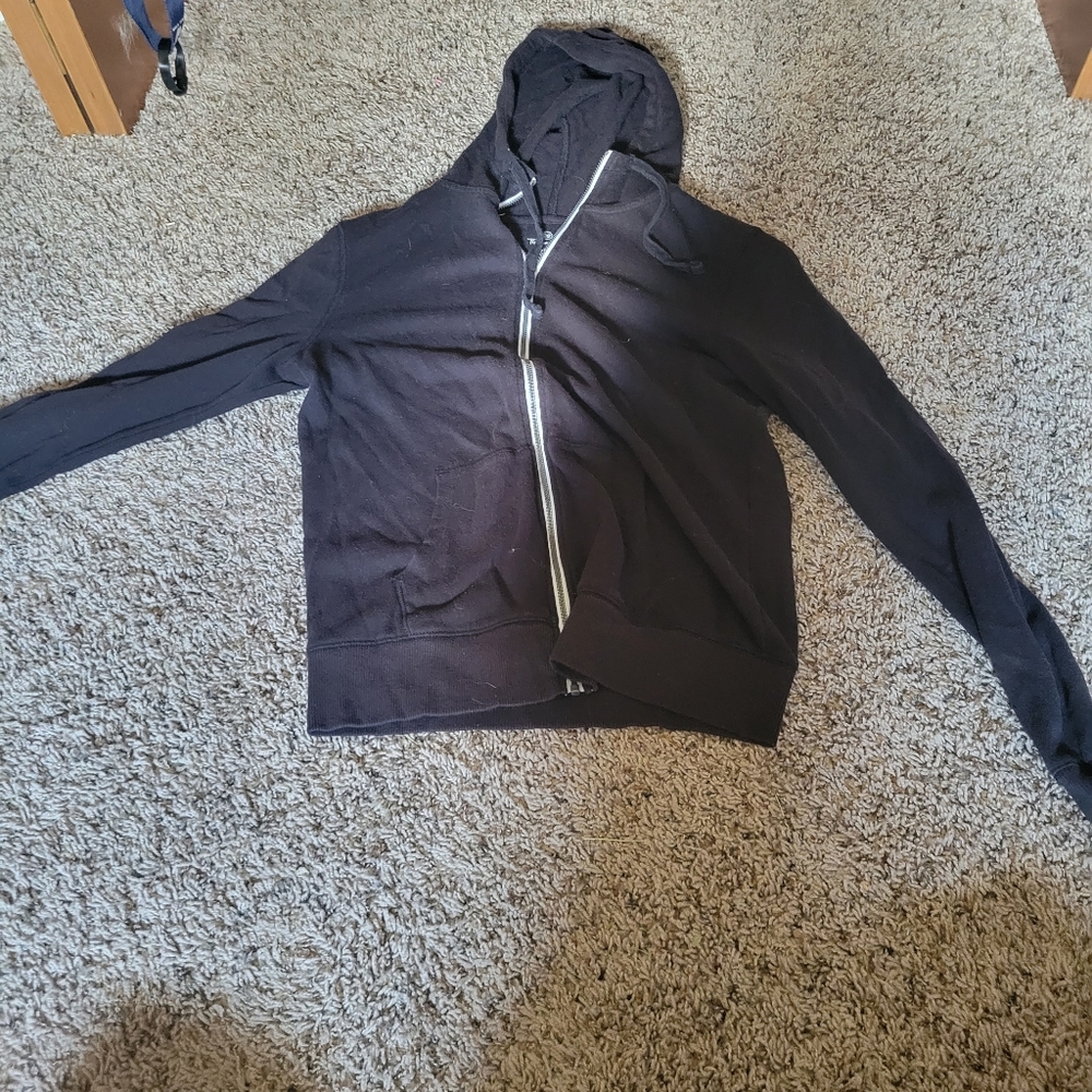 tight black zip up